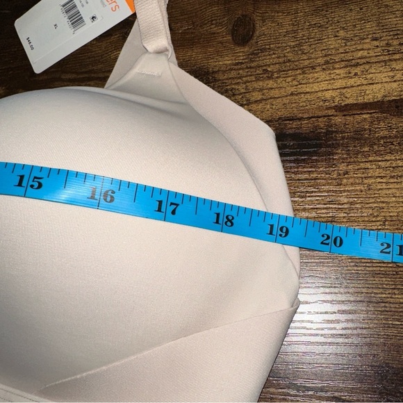Warners Bra Womens XL Beige No Side Effects Back Smoothing Wireless T-Shirt NEW - Picture 6 of 6